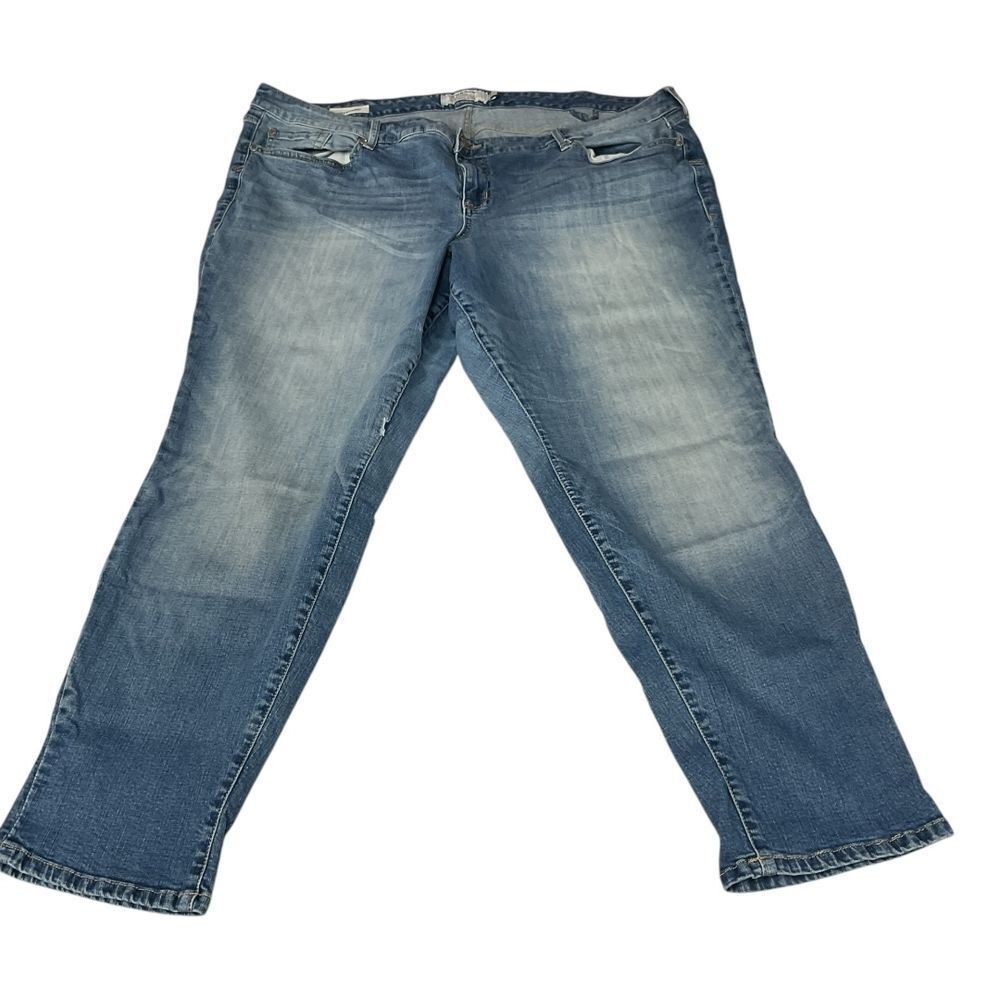 TORRID Boyfriend Fit Ankle Jeans Stretchy Size 26 Reg Faded Wash Blue Denim